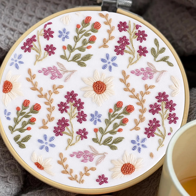 Rubbyoo Embroidery Kit - Blooming Flower | Floral Handmade Art | Easy Needle Craft - image 10