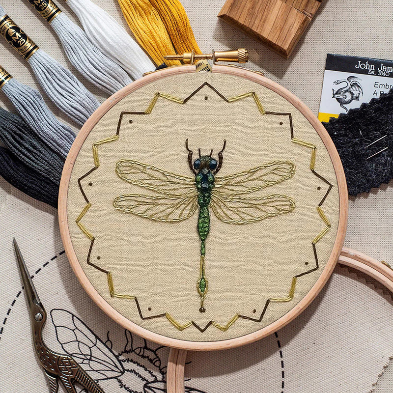 Rubbyoo Bead Embroidery Kit - Beautiful Dragonfly | Diy Needle Art | Handmade Decorative Craft  - image 7