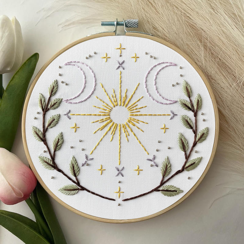 Rubbyoo Embroidery Kit - Cosmic Plants | Unique Desk Decor | Aesthetic Handmade Artwork - image 7