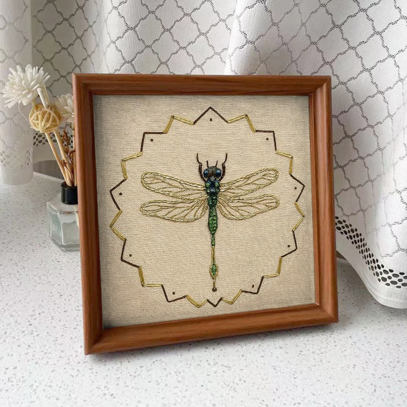 Rubbyoo Bead Embroidery Kit - Beautiful Dragonfly | Diy Needle Art | Handmade Decorative Craft  - image 10