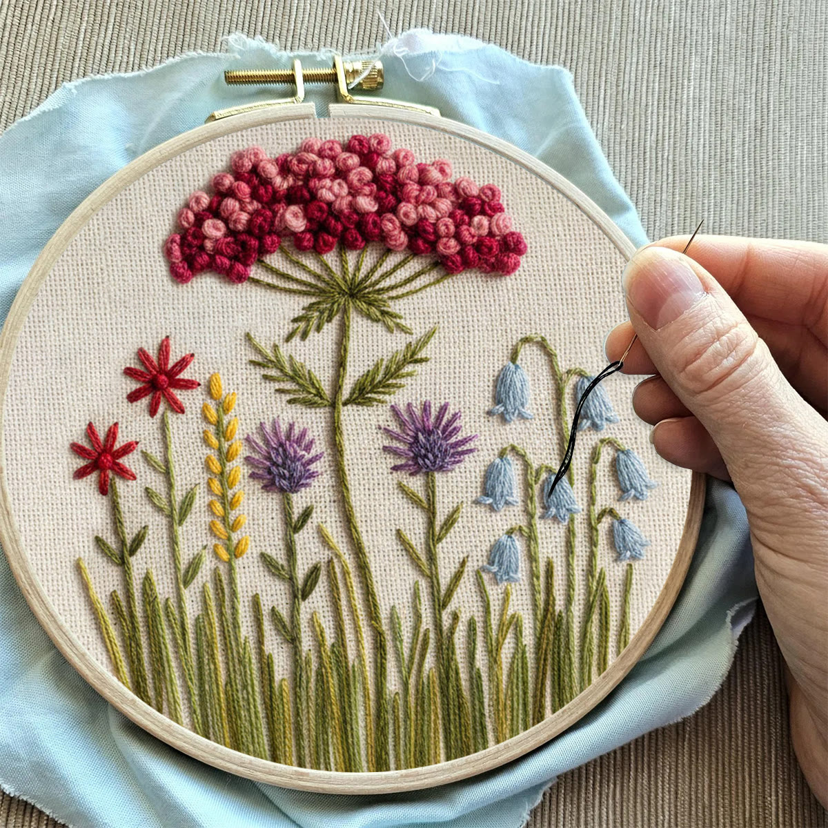 Rubbyoo Embroidery Kit - Floral Art  | Diy Versatile Decoration | Handmade Meaningful Gift - image 9