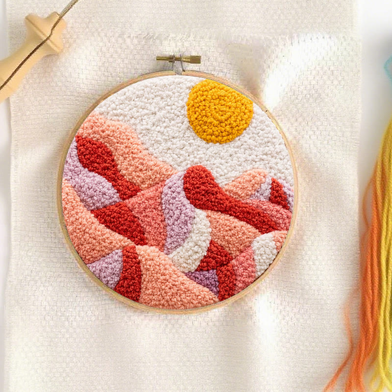 Desert Sunrise Punch Needle Kit - Starter Friendly Project | Inviting Home Accent - image 3