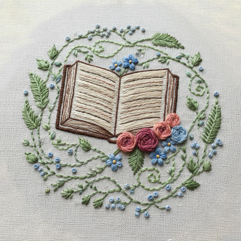 Rubbyoo Embroidery Kit - Blooming Book | Diy Hoop Art | Creative Home Ornament - image 10