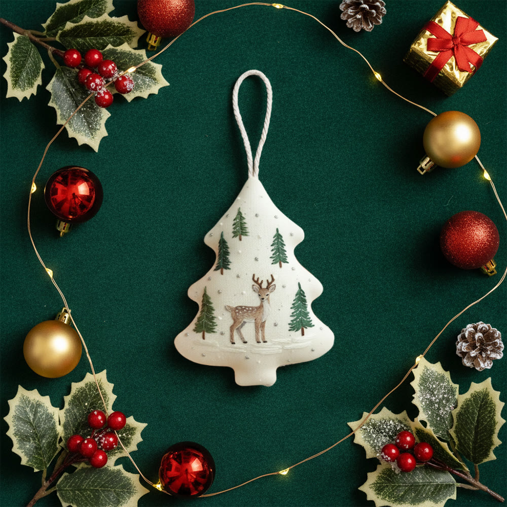 Rubbyoo Tree-shaped Embroidery Kit - Sika Deer | Diy Animal Stitch | Nice Gift For Handmade Lovers - image 10