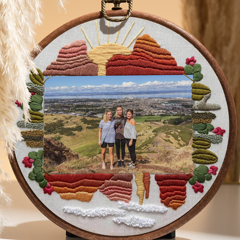 Rubbyoo Embroidery Photo Frame Kit - Desert View | Diy Landscape Artwork | Perfect Gifts For Crafters - image 3