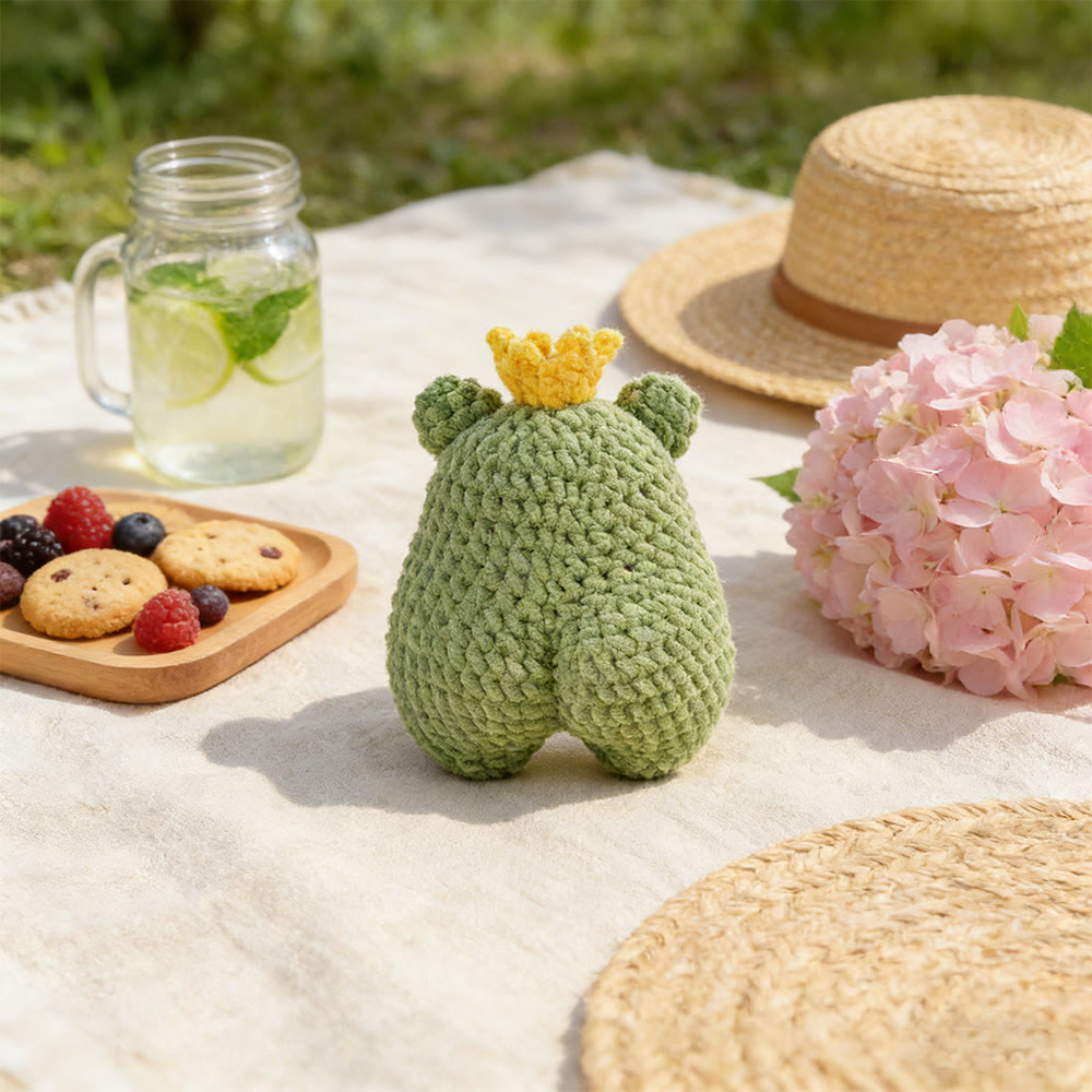 Diy Handmade Cute Frog Crochet Kit - Beginner-friendly Plush Doll | Perfect Bag Decor - image 4