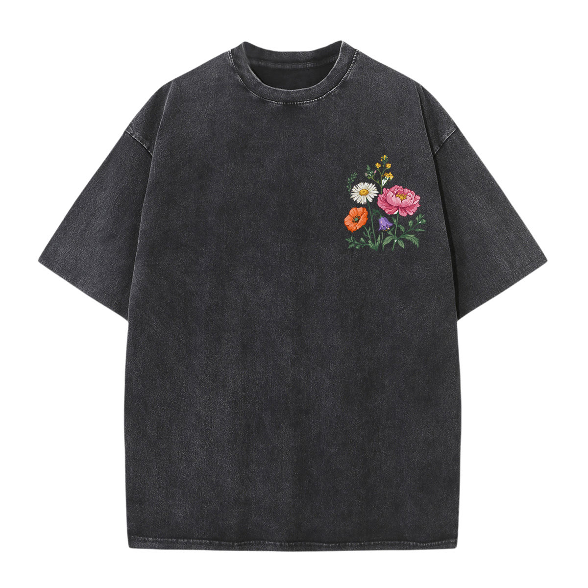 Rubbyoo Bloom In Your Own Time Double Sided Unisex Washed T-shirt Intricate Floral Outfit - image 14