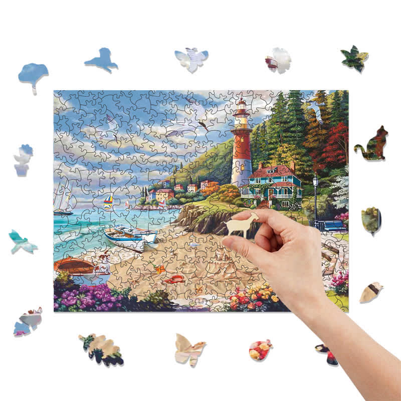 Rubbyoo Coastal Getaway - Wooden Jigsaw Puzzle