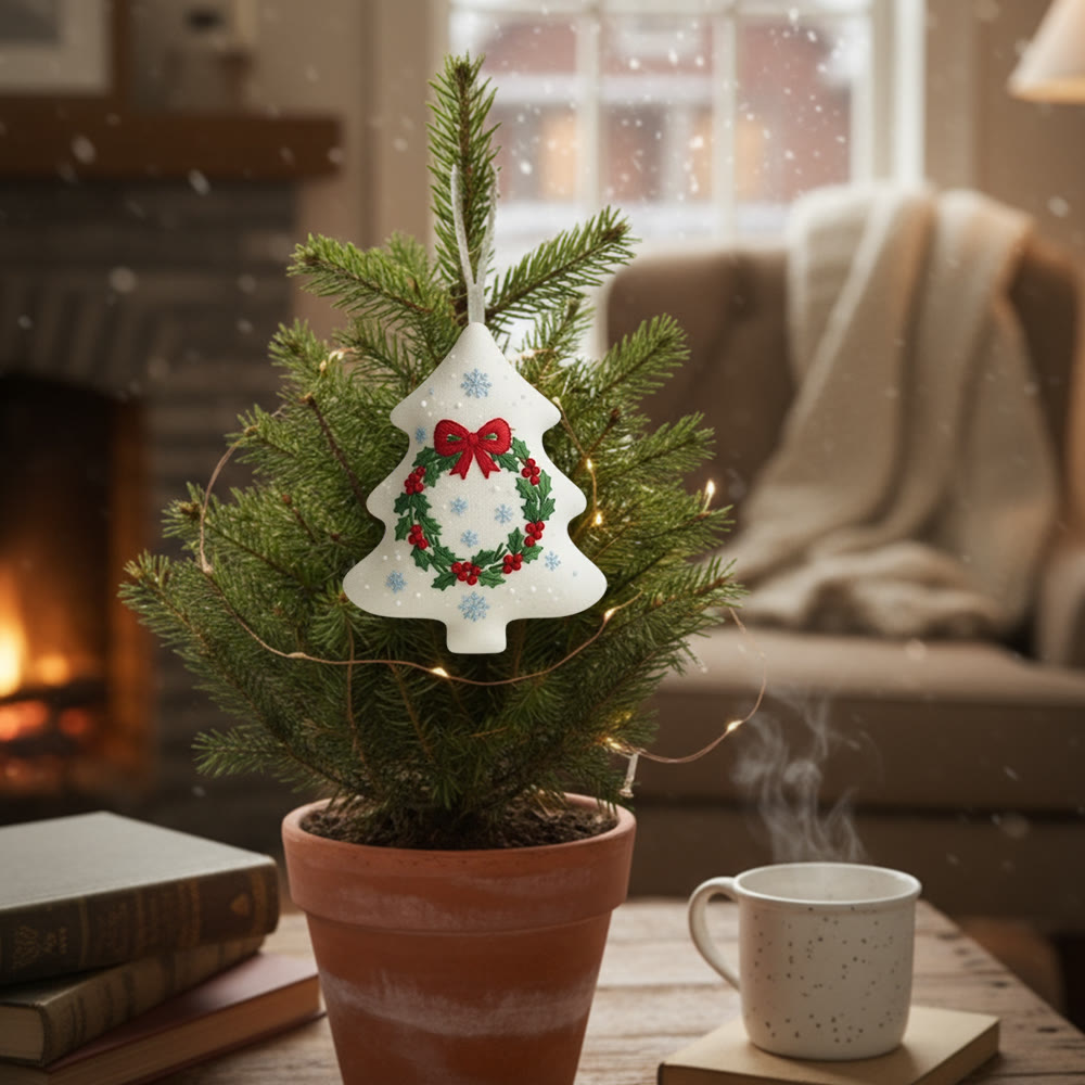 Rubbyoo Tree-shaped Embroidery Kit - Christmas Wreath | Personalized Stitch Art | Diy Wall Hanging  - image 7