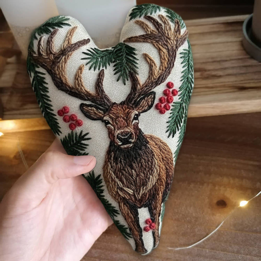 Rubbyoo Heart Embroidery Kit - The King Of Deer | Christmas Animal Craft | Decorative Needle Art  - image 5