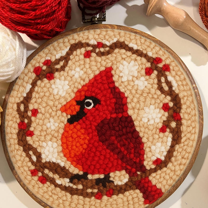 Blooming Bird Punch Needle Kit - Christmas Needle Artwork |  Gift For Bird Lovers  - image 4