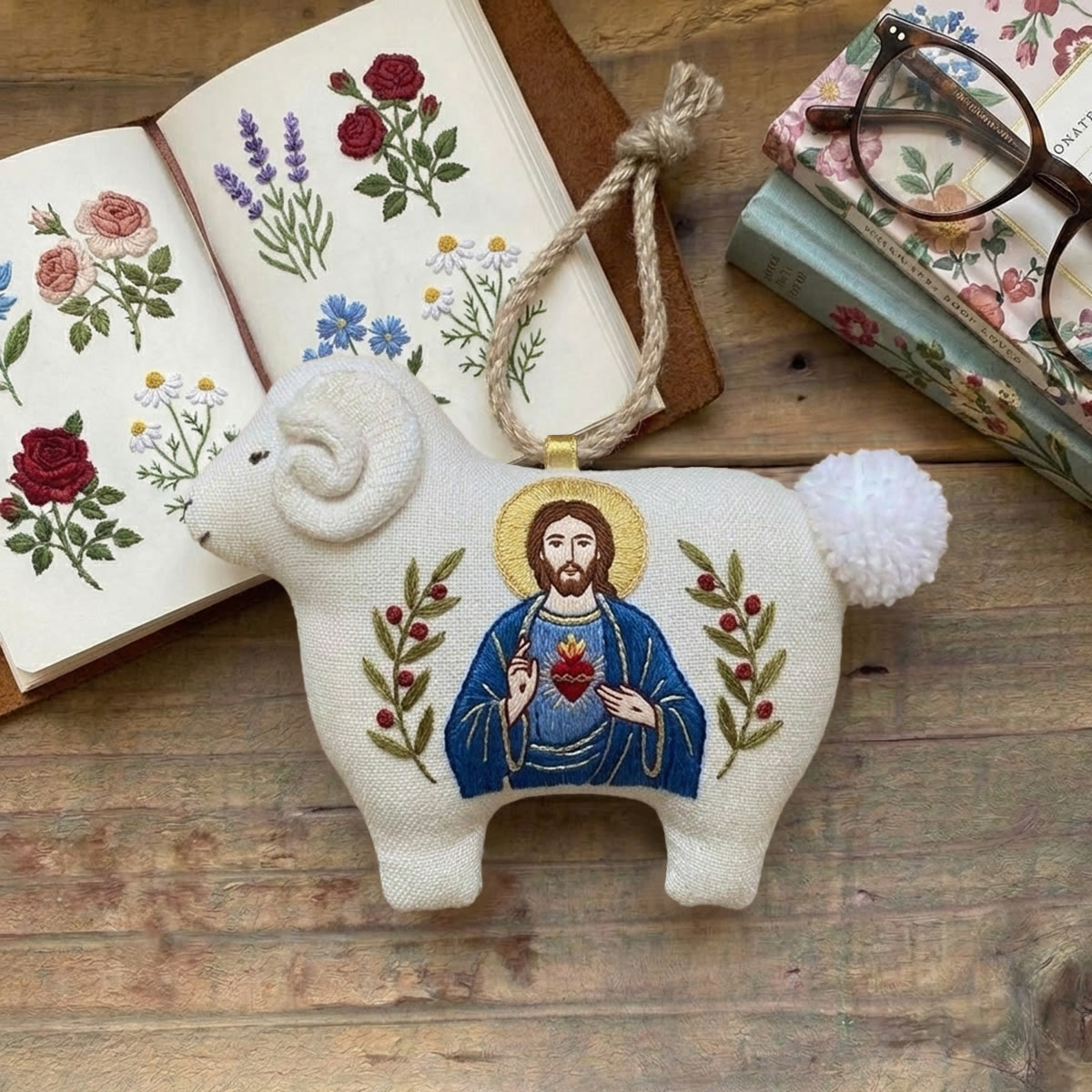 Rubbyoo Lamb-shaped Embroidery Kit - Christ Religious Art | Meaningful Gift For Believers | Christian Home Decoration - image 5