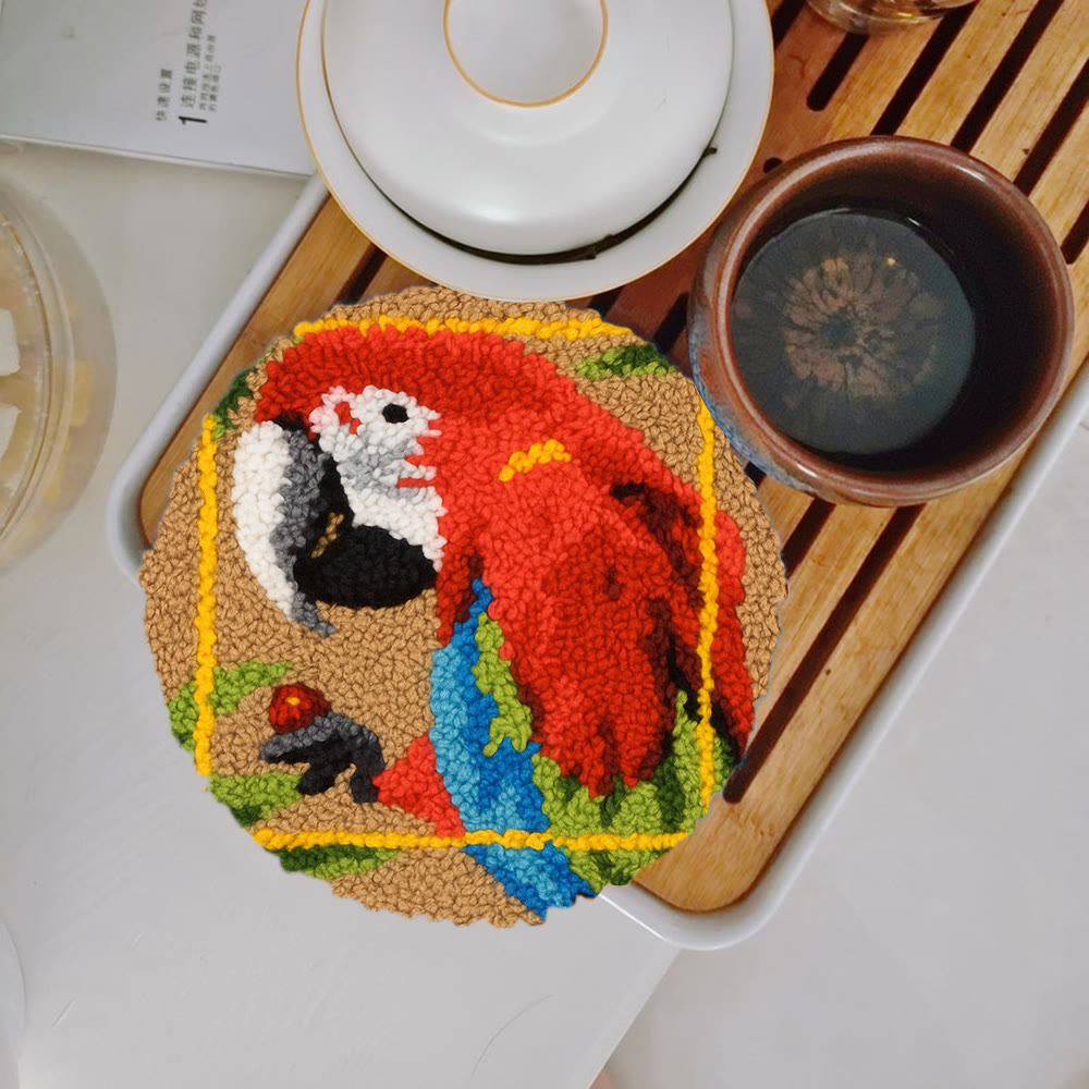 Scarlet Macaw Punch Needle Kit - Artisan-crafted Art | Tropical-themed For Diy Enthusiasts - image 8
