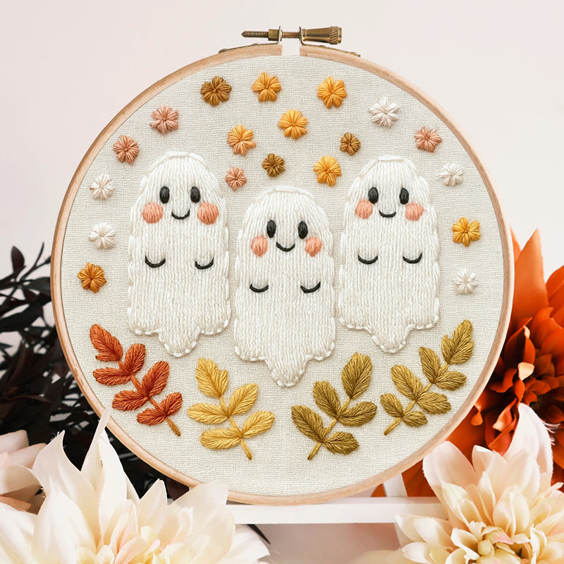 Rubbyoo Embroidery Kit - Aadorable Ghost | Diy Halloween Craft | Perfect Artwork For Decoration - image 4