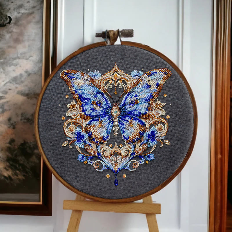 Rubbyoo Bead Embroidery Kit - Stunning Butterfly | Precious Handmade Art | Perfect Gift For Her - image 8