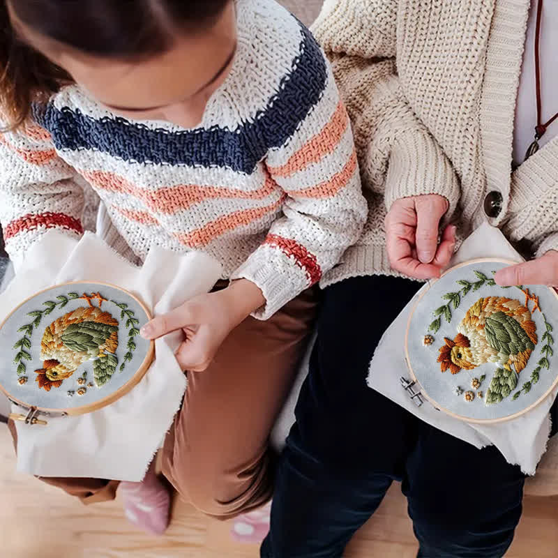 Rubbyoo Embroidery Kit - Floral Chicken - image 8