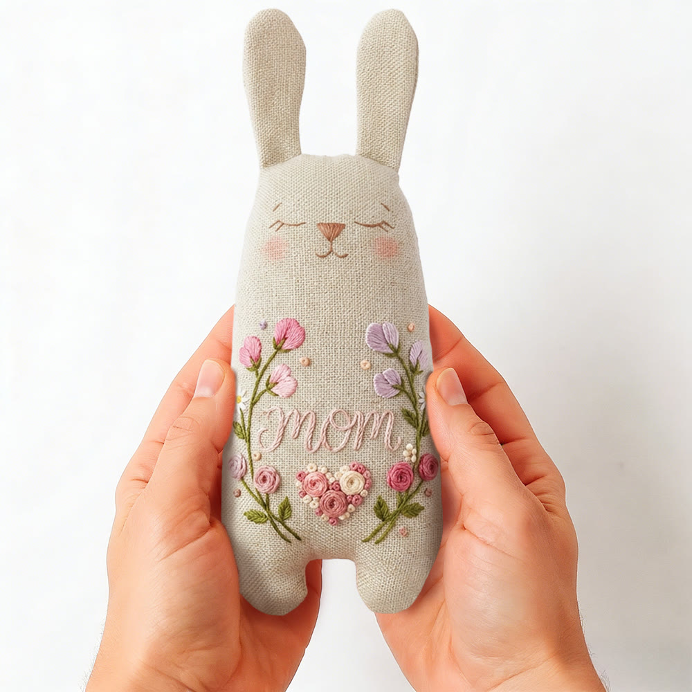 Rubbyoo Bunny Toy Embroidery Kit - Love For Mom | Unique Floral Art | Sewing Bunny Dolls - image 7