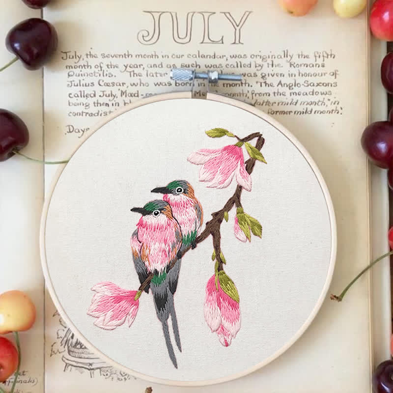 Rubbyoo Embroidery Kit - Birds On Branch - image 3