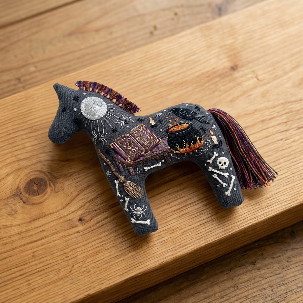 Rubbyoo Dala Horse Embroidery Kit - Witch's Cauldron | Gift For Bestie | Tiered Tray Decor - image 8