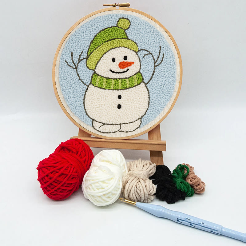  Little Snowman Punch Needle Kit - Cute Christmas Hanging | Easy Handmade Art - image 9