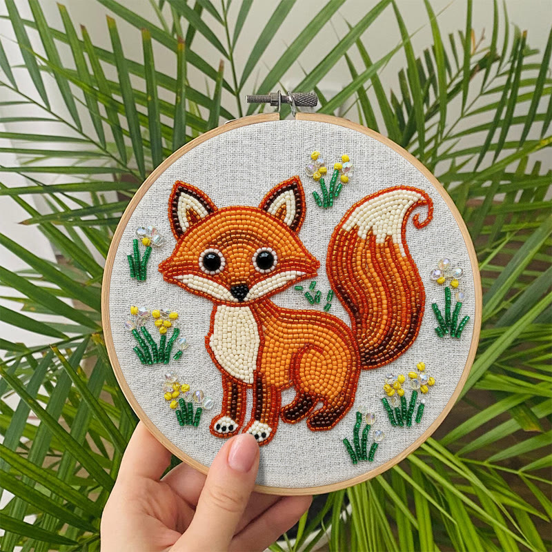 Rubbyoo Bead Embroidery Kit - Little Fox | Diy Animal Handicraft | Unique Decorative Art - image 9