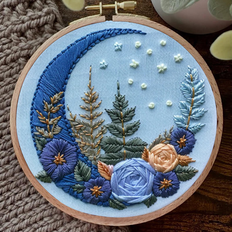 Rubbyoo Embroidery Kit - Floral Moom | Diy Celestial Craft | Perfect Home Decor  - image 8