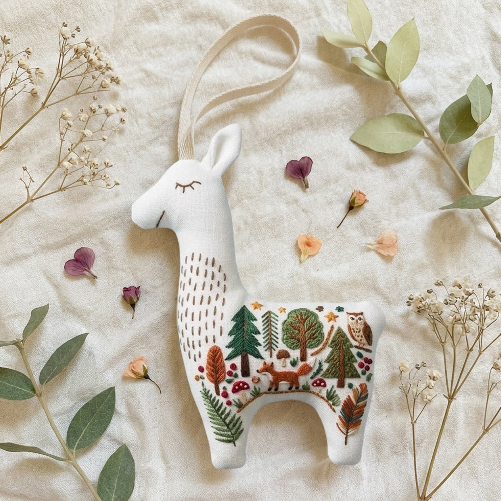 Rubbyoo Llama Embroidery Kit - Woodland Animal | Diy Sewing Project | Spring Room Decor - image 6