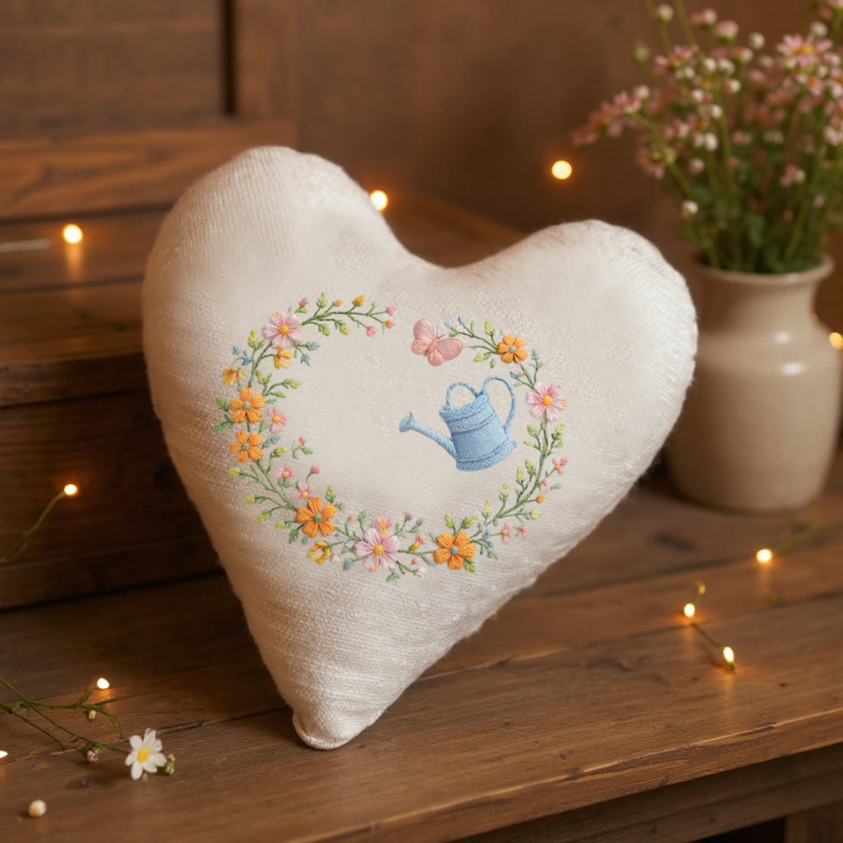 Rubbyoo Heart Embroidery Kit - Watering Can With Floral | Easy-to-make Diy | Sweet Gifting Selection - image 5