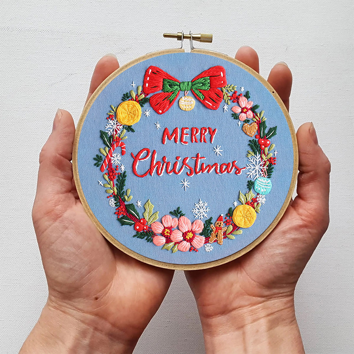 Rubbyoo Embroidery Kit-Christmas Wreath - Blue - image 4