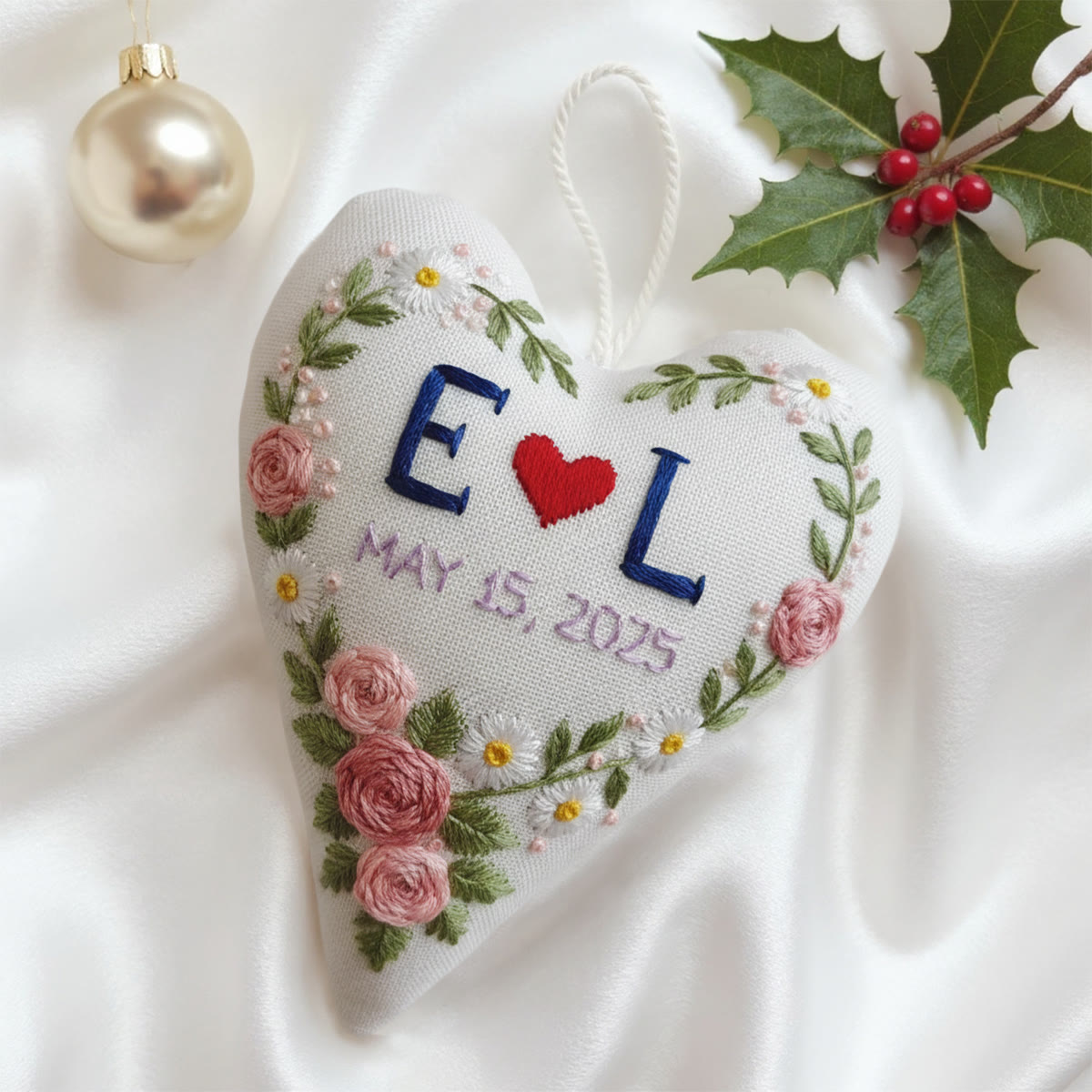 Rubbyoo Heart Embroidery Kit - Charming Rose | Valentine's Day Decor | Floral Handmade Craft  - image 7