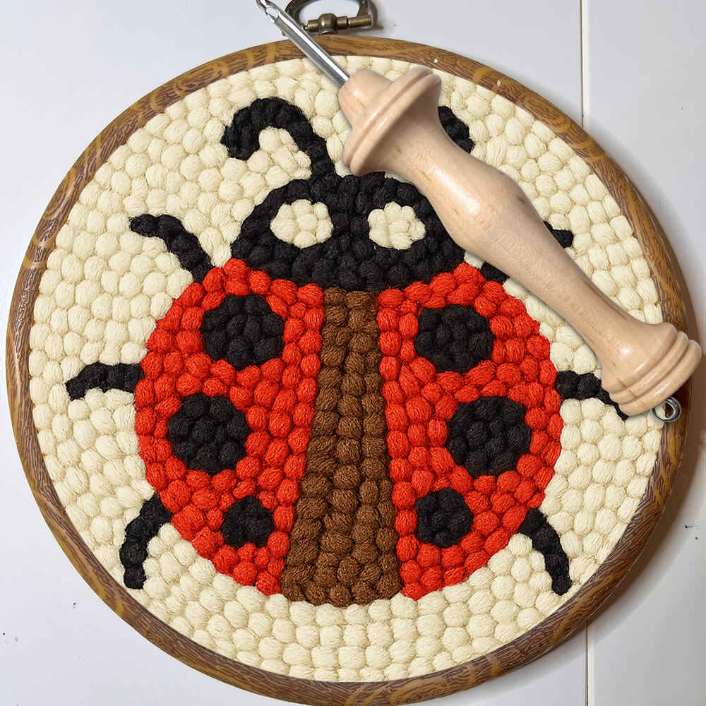 Ladybug Punch Needle Kit - Beginner Needlework Kit | Diy Yarn Craft  - image 4