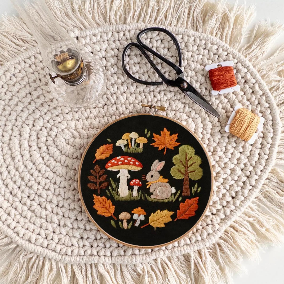 Rubbyoo Embroidery Kit - Autumn Plant | Diy Handmade Needlepoint | Nice Art For Stitch Starter - image 9