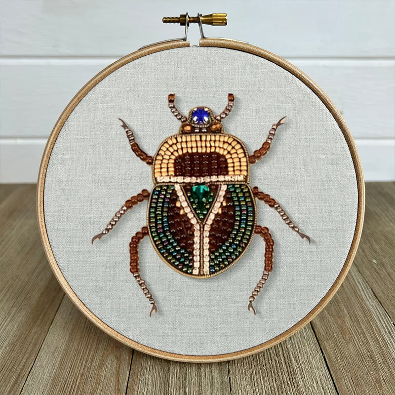 Rubbyoo Bead Embroidery Kit - Scarab Beetle | Diy Handmade Stitchwork | Easy Craft For Adults - image 7