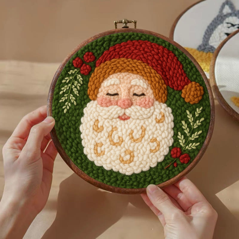 Santa Claus Punch Needle Kit - Creative Christmas Decoration | Unique Handmake Craft - image 5