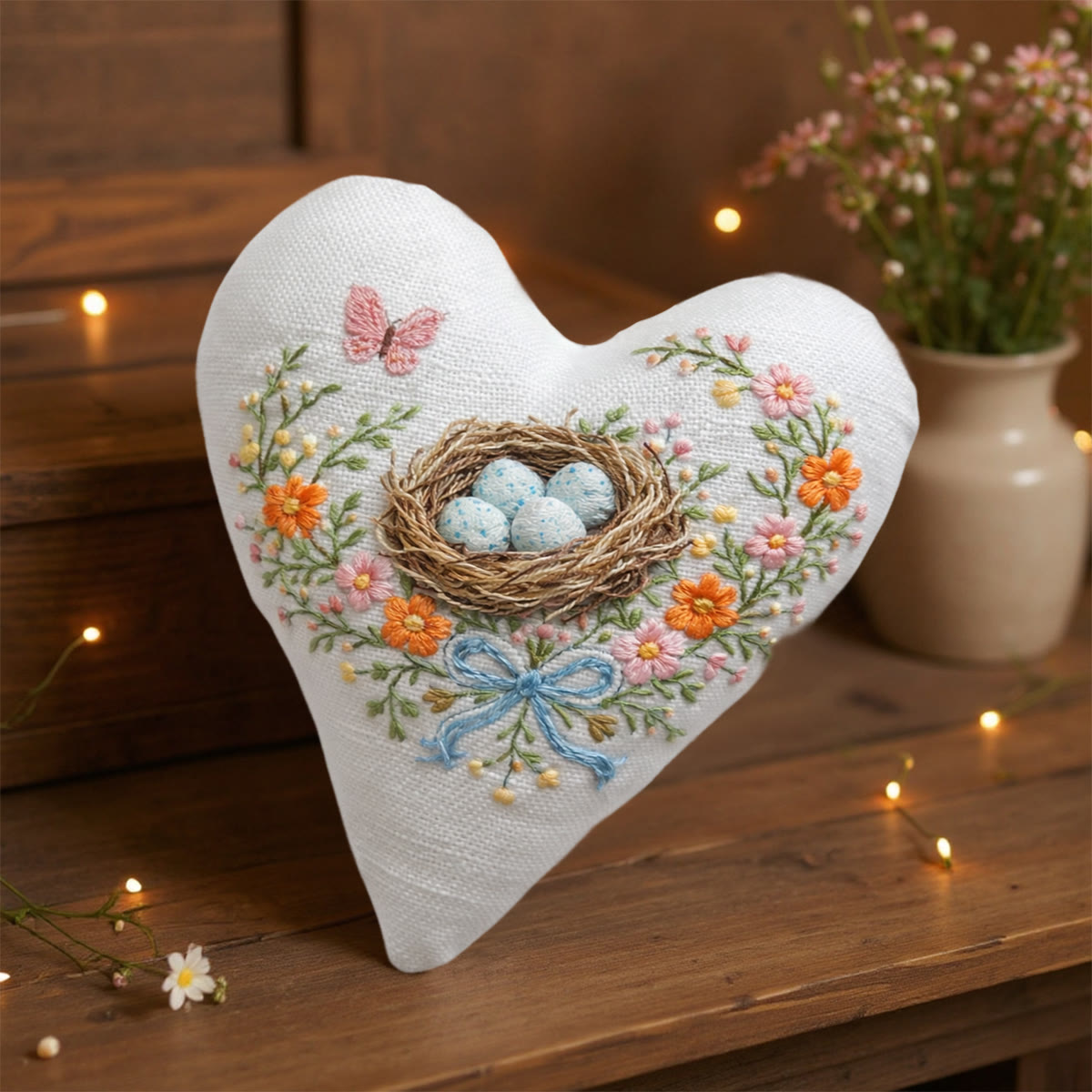 Rubbyoo Heart Embroidery Kit - Nest Blue-Speckled Eggs Butterfly | Delicate Embroidered Artistry | Go-To Gifting Option - image 7