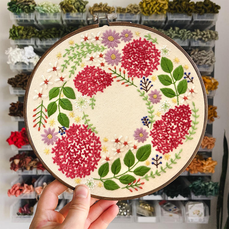 Rubbyoo Embroidery Kit - Various Botanicals  | Beginners Handmake Needle Craft 