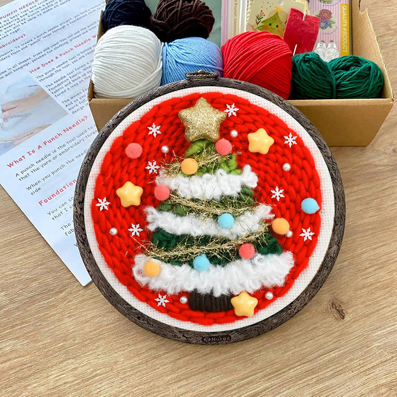Christmas Tree Punch Needle Kit - Creative Needle Artcraft | Holiday Decorative Gifts - image 6