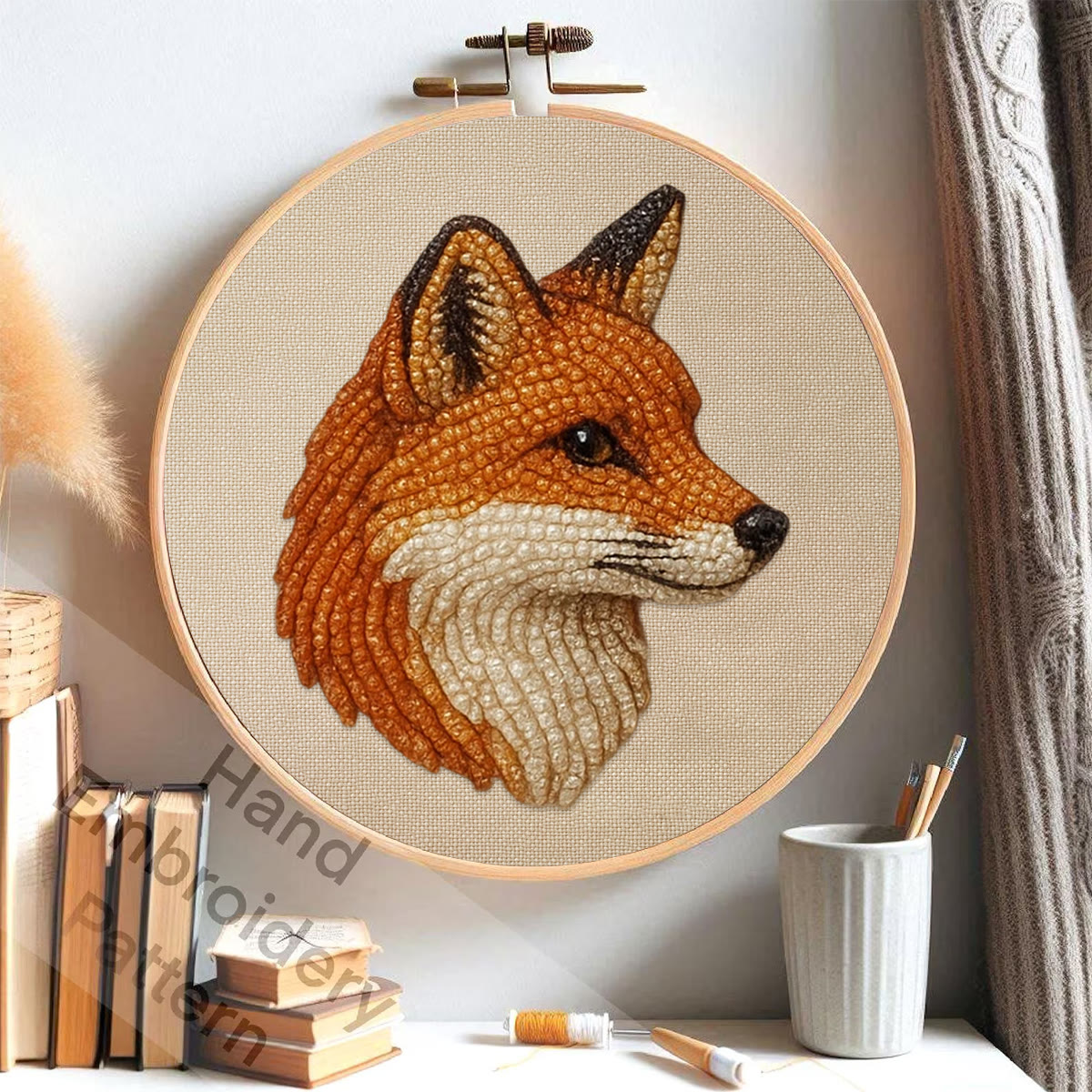 Rubbyoo Bead Embroidery Kit - Charming Fox | Diy Animal Needlework | Fox Lover Gifts - image 6