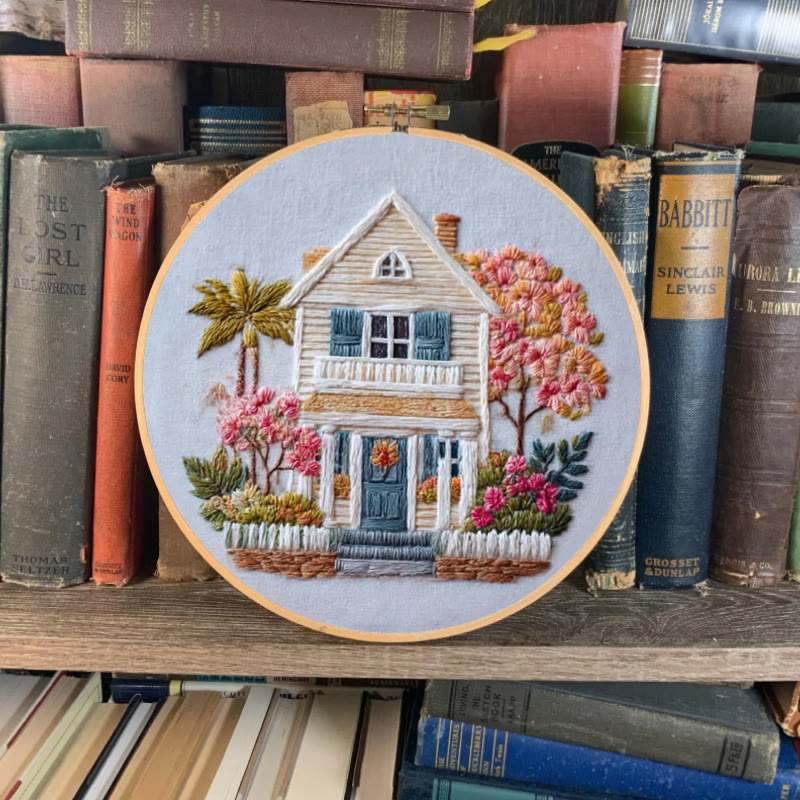 Rubbyoo Embroidery Kit - Vintage Cottage | Handmade Landscape Needlework | Diy Home Ornament - image 6