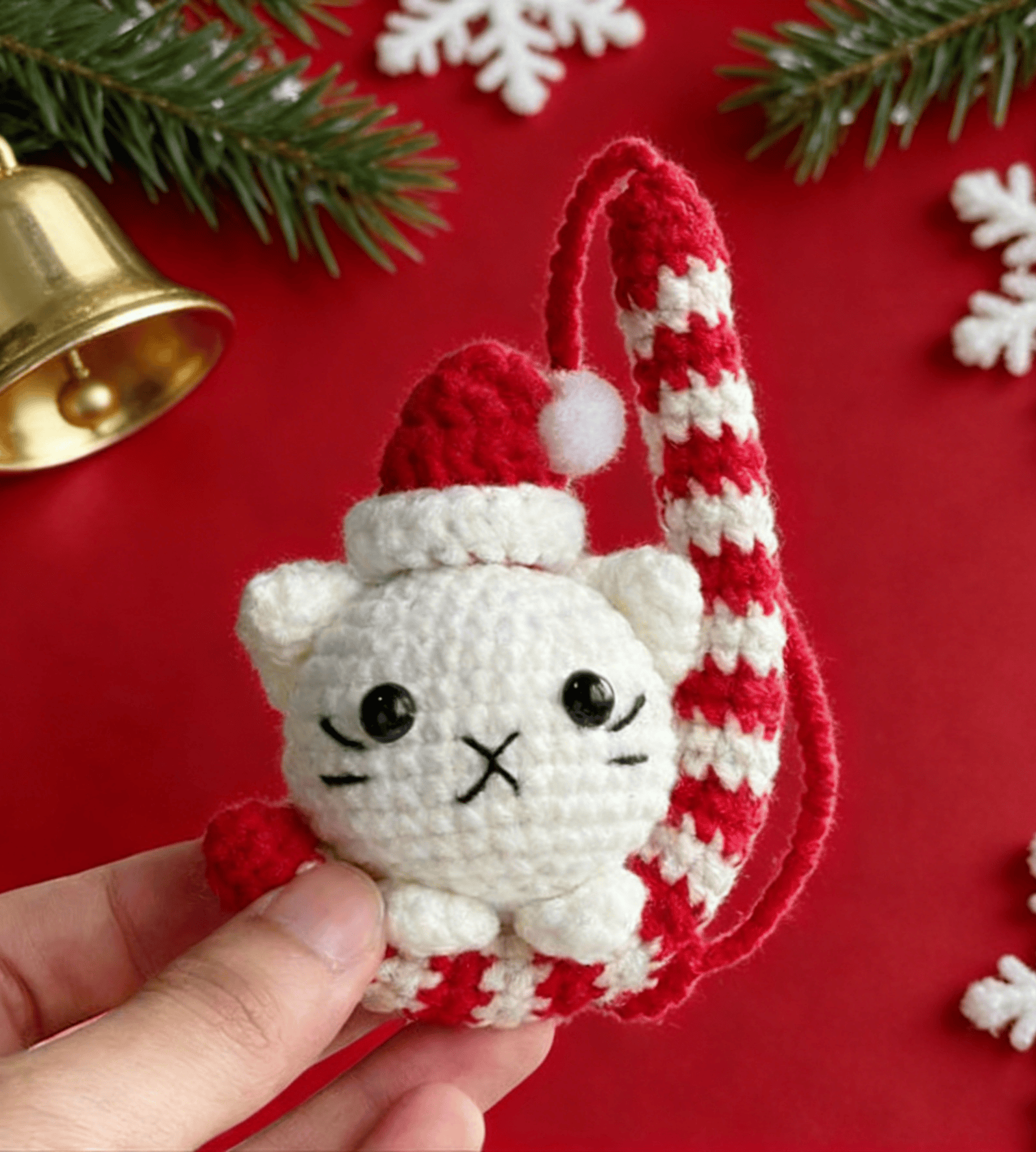 Diy Handmade Kitten Crochet Kit - Unique Handmade Ornament | Creative Crocheted Craft - image 3