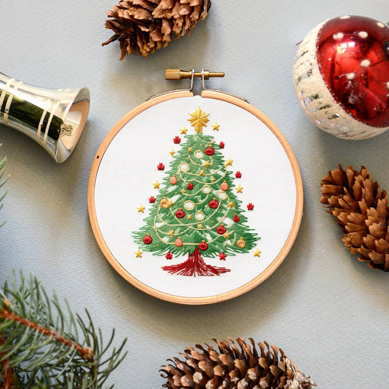 Rubbyoo Embroidery Kit-  Christmas  Festival Tree - image 7