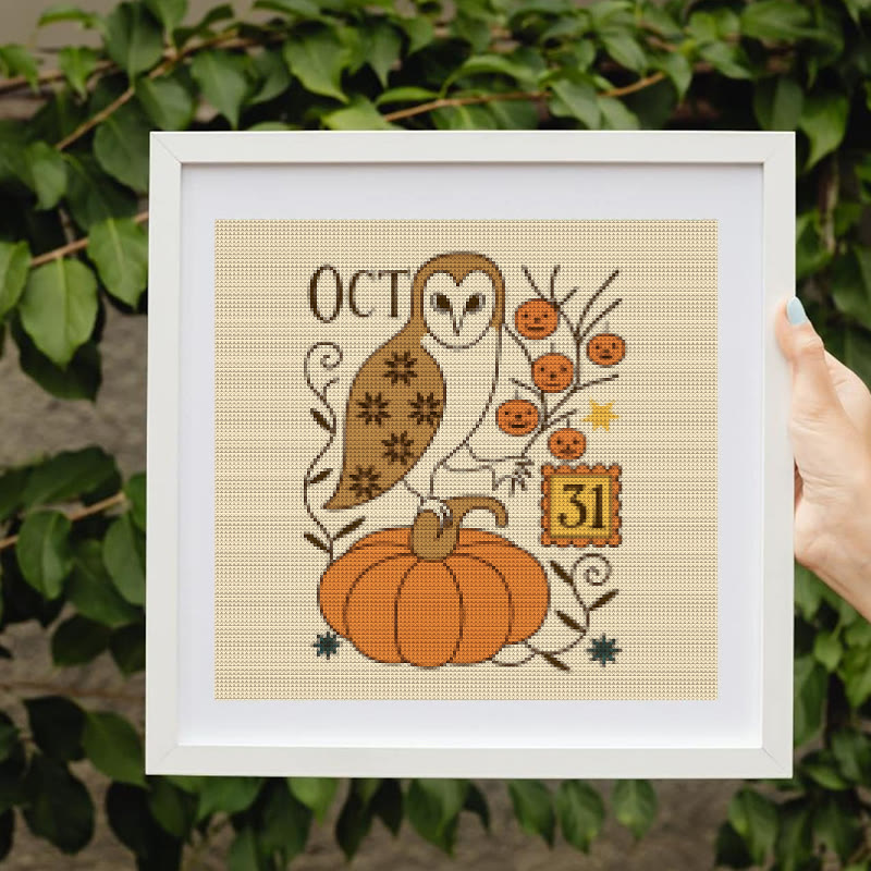 Cross Stitch Kit - Spooky Owl | Mysterious Halloween Craft | Diy Wall Art - image 7