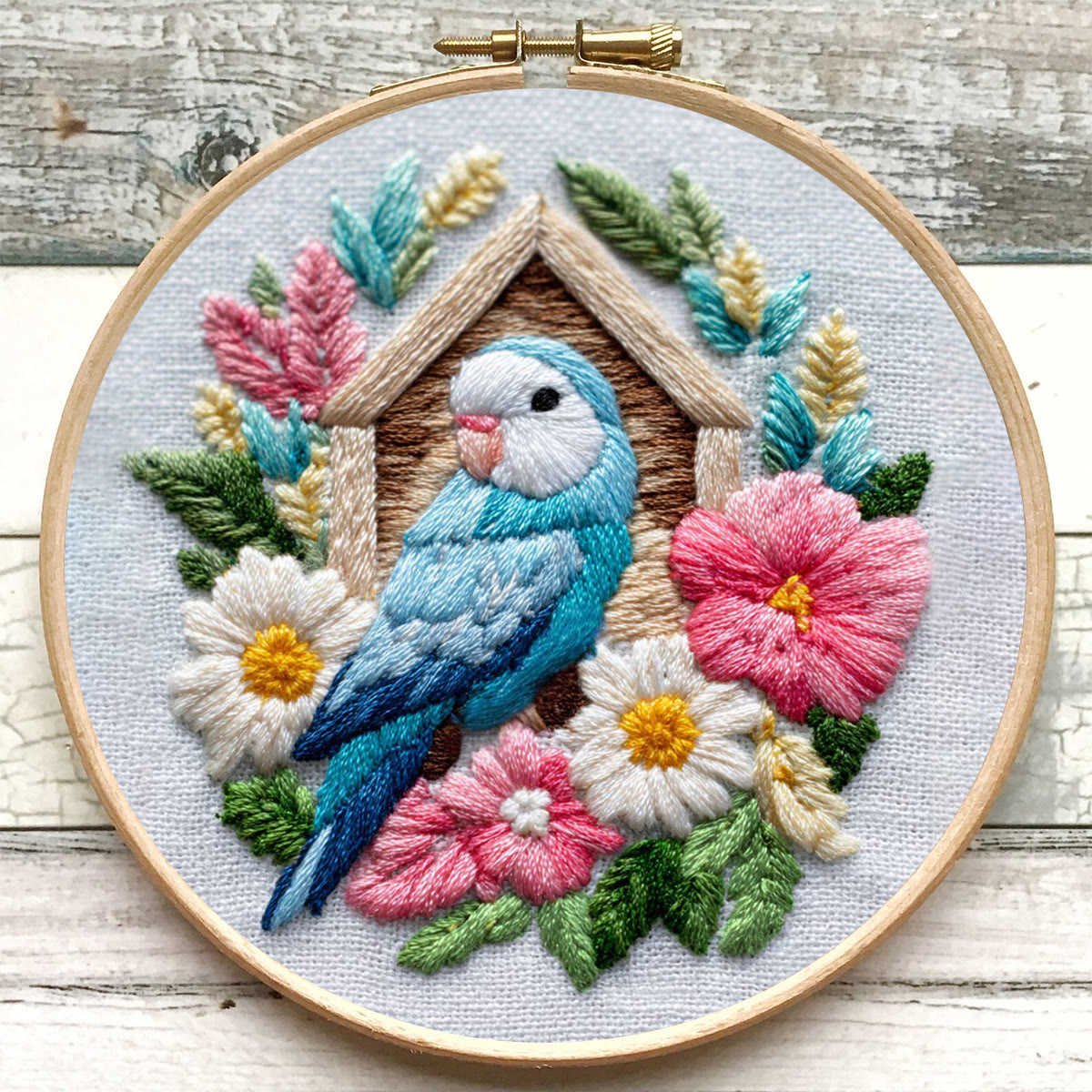 Rubbyoo Embroidery Kit - Parrot And Birdhouse | Gentle Diy Project | Heartwarming Present Pick - image 8
