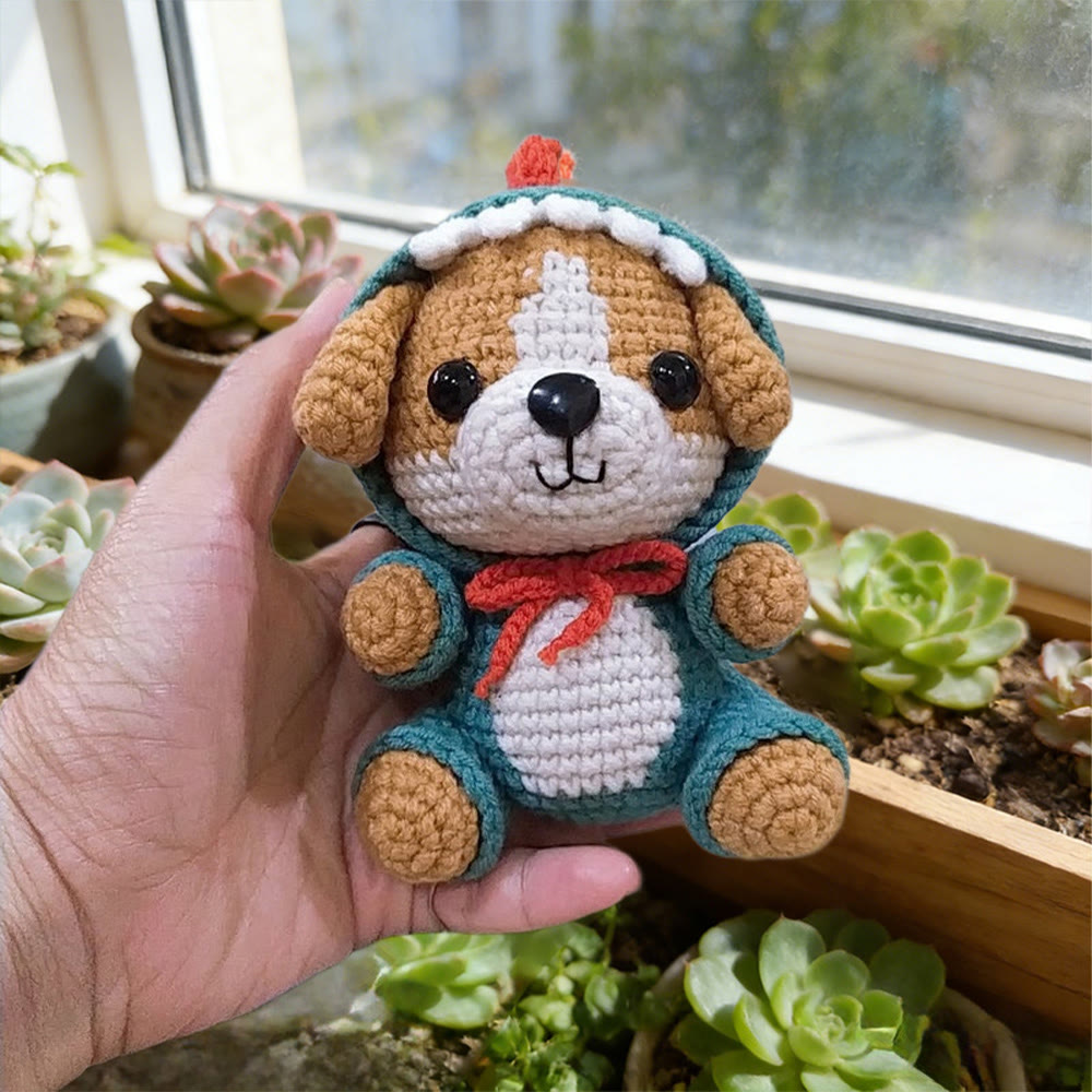 Diy Handmade Funny Dog Crochet Kit - Creative Dinosaur Doll | Nice Handmade Birthday Gift For Kid - image 4