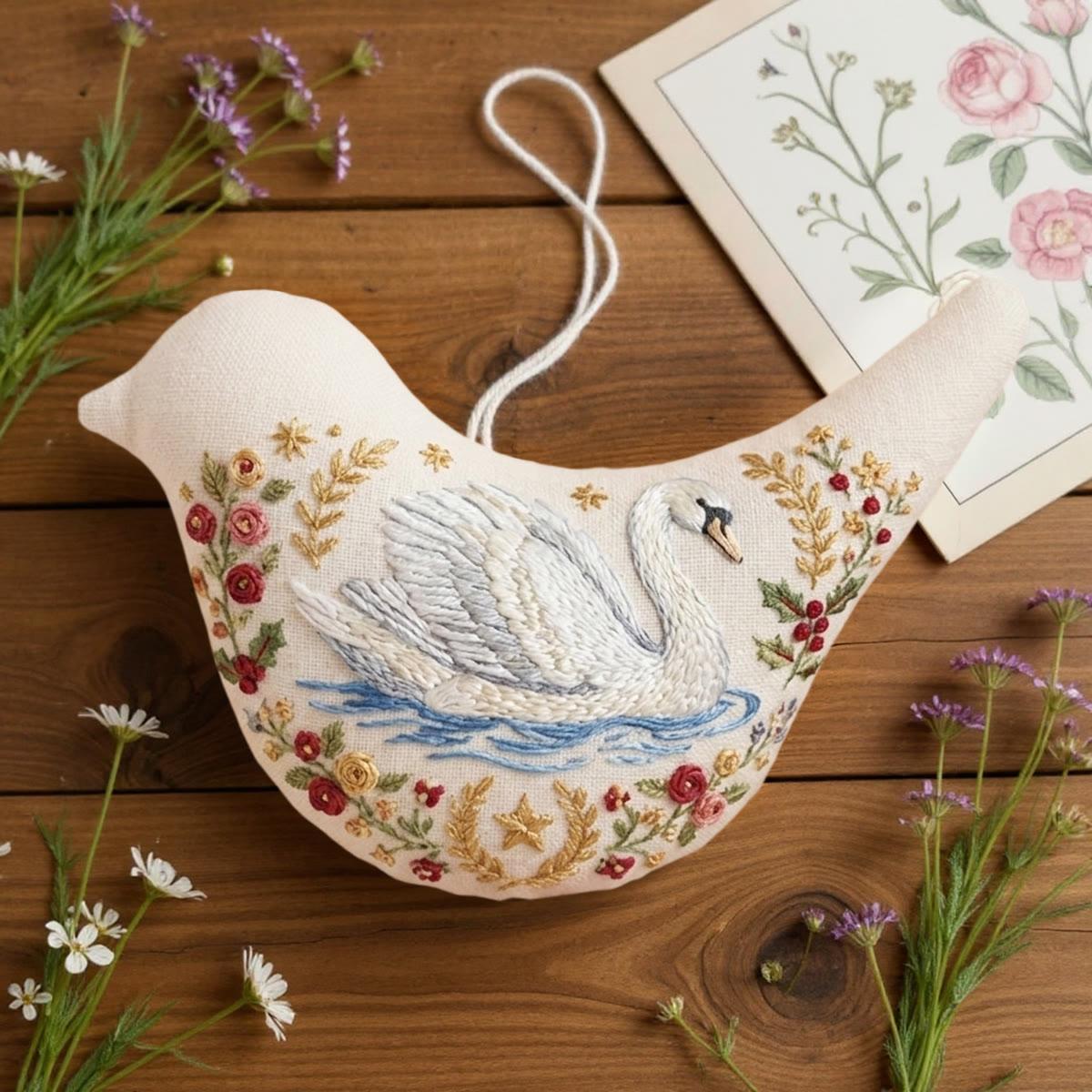 Rubbyoo Bird-shaped Embroidery Kit - Elegant Swan | Stuffed Animal Craft | Perfect Handmade Gift For Her - image 6