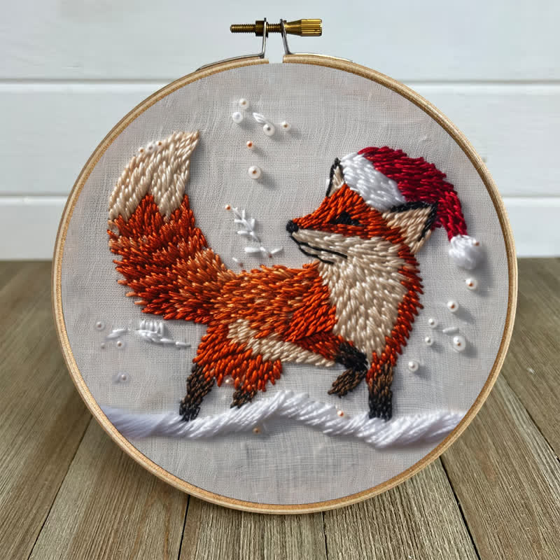 Rubbyoo Embroidery Kit - Red Fox Looks Back - image 3