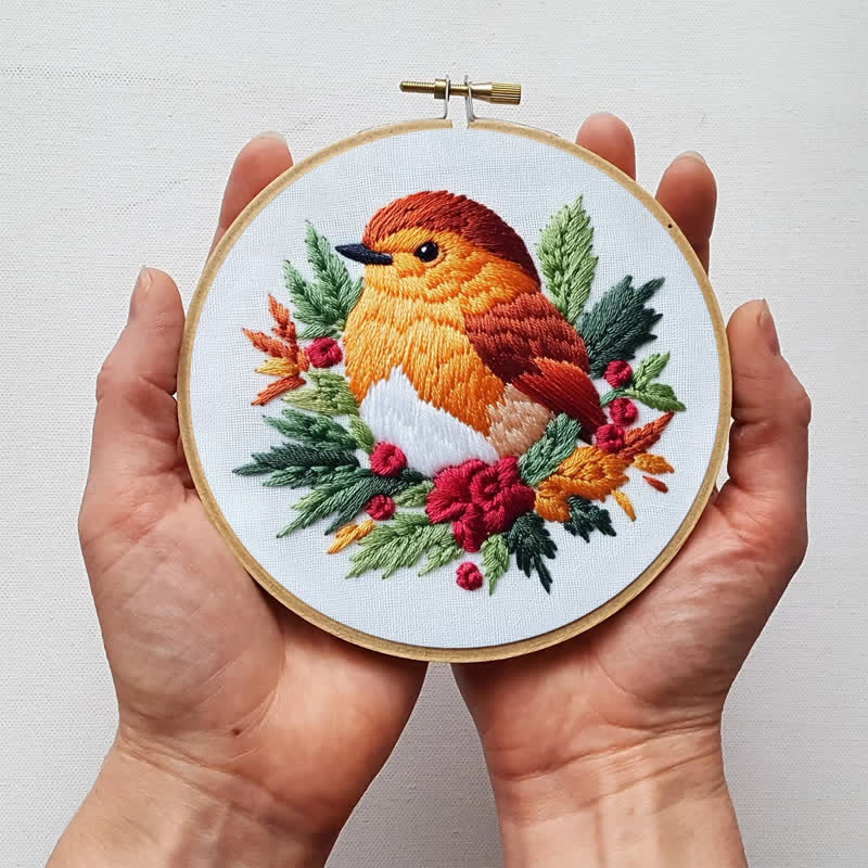 Rubbyoo Embroidery Kit - Baby Robin Bird - image 6