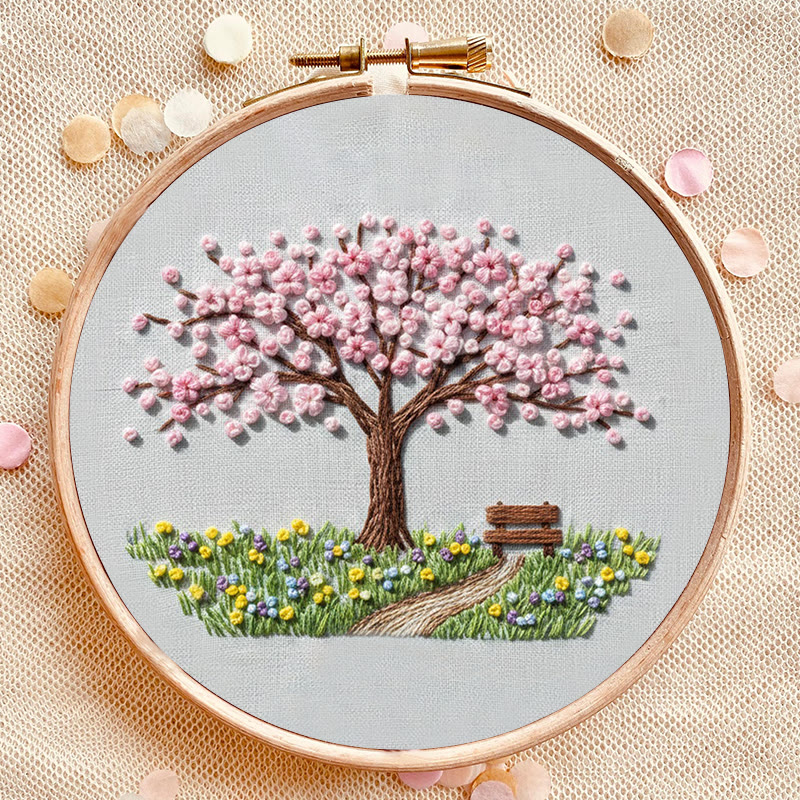 Rubbyoo Embroidery Kit - Cherry Tree | Unique Sewing Kit | Nice Home Ornament - image 8