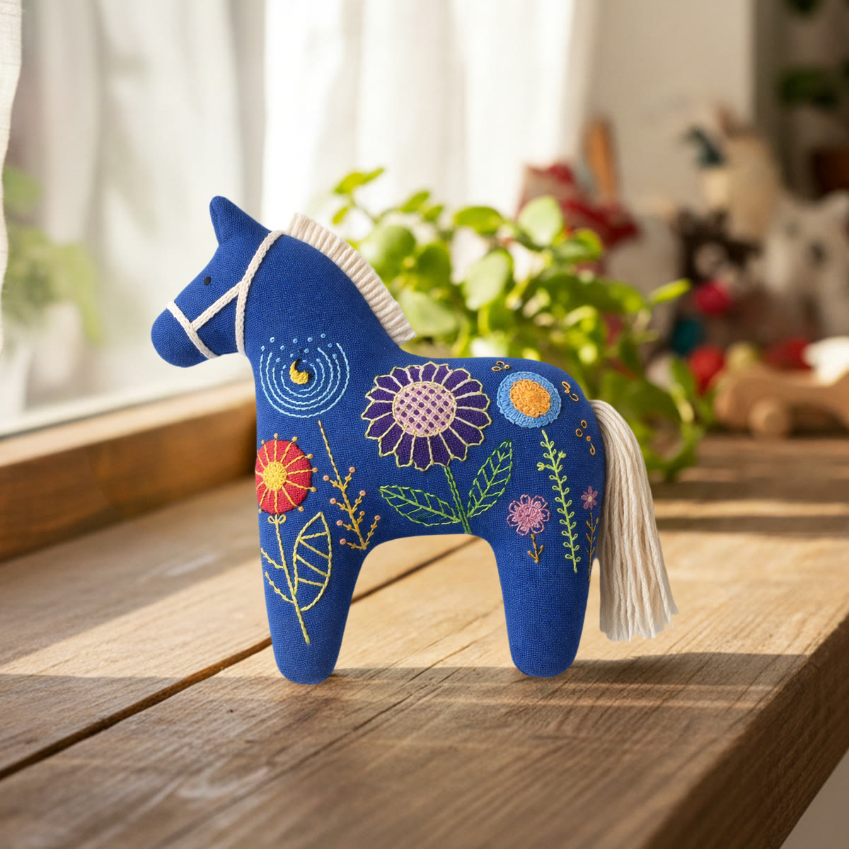 Rubbyoo Dala Horse Embroidery Kit - Little Flower | Floral Stitch Craft | Diy Animal Ornament - image 5