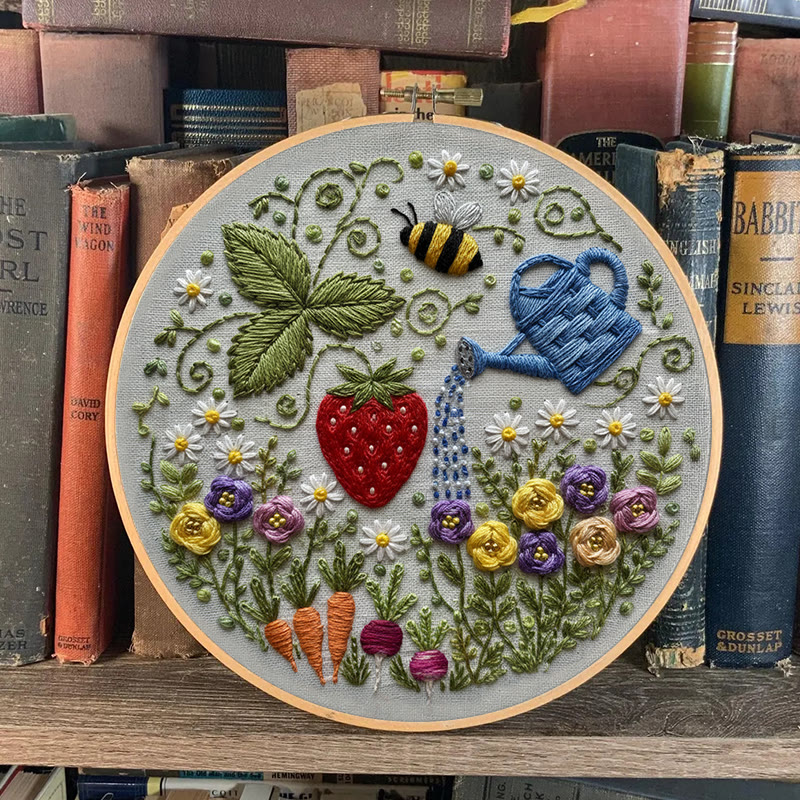 Rubbyoo Embroidery Kit - Vibrant Garden | Diy Stitch Hoop Art | Unique Decorative Craft  - image 7